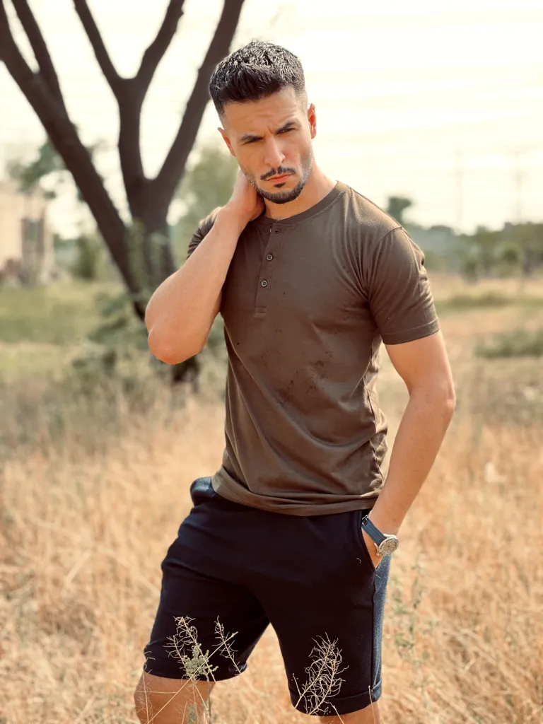 Olive Green Henley T-Shirt