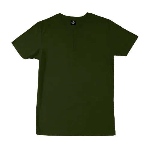 Olive Green Henley T-Shirt