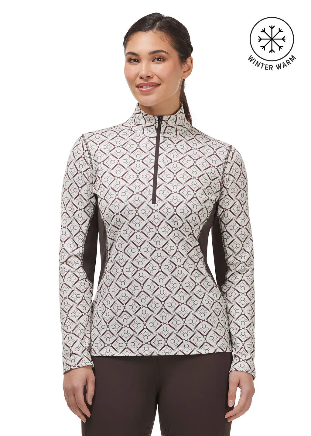 On Course Quarter Zip Fleece Tech Top