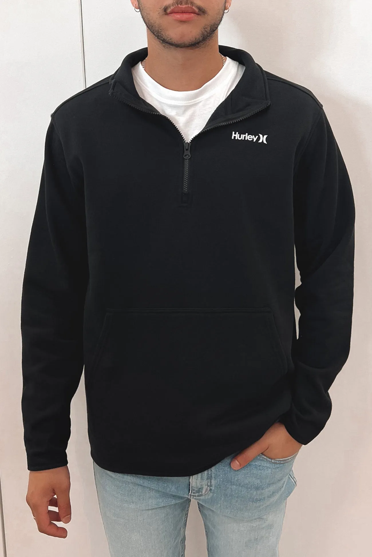 One And Only Quarter Zip Fleece Black