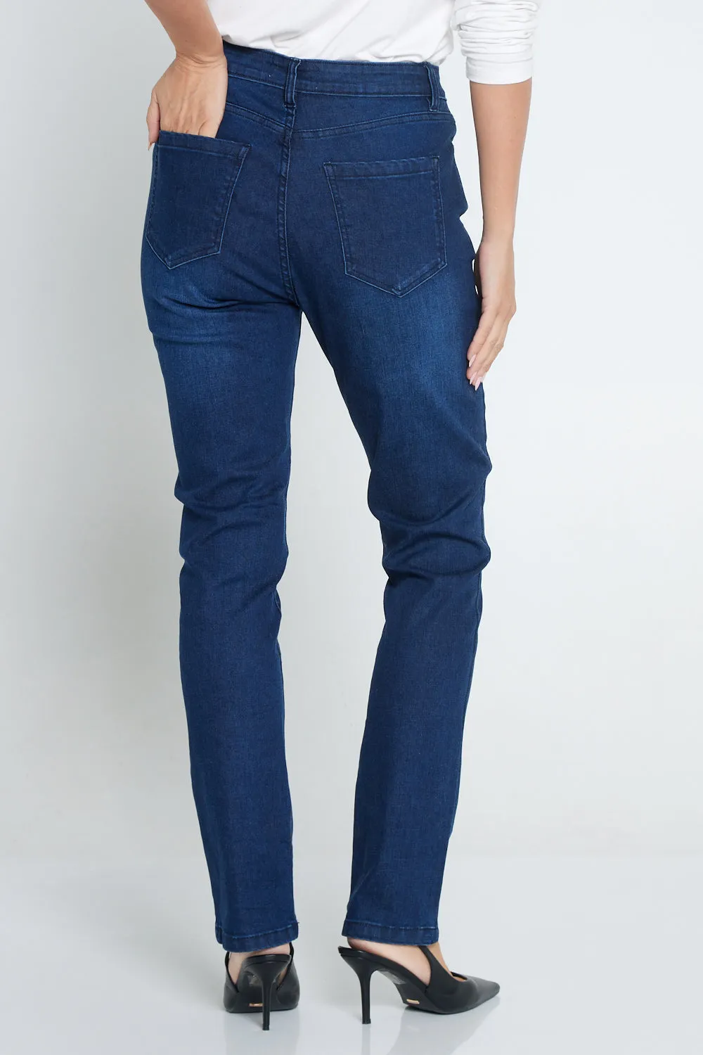 Orientique Straight Leg Jeans - Dark Denim