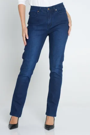 Orientique Straight Leg Jeans - Dark Denim