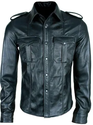 Original Leather Police Shirt - Long Sleeves