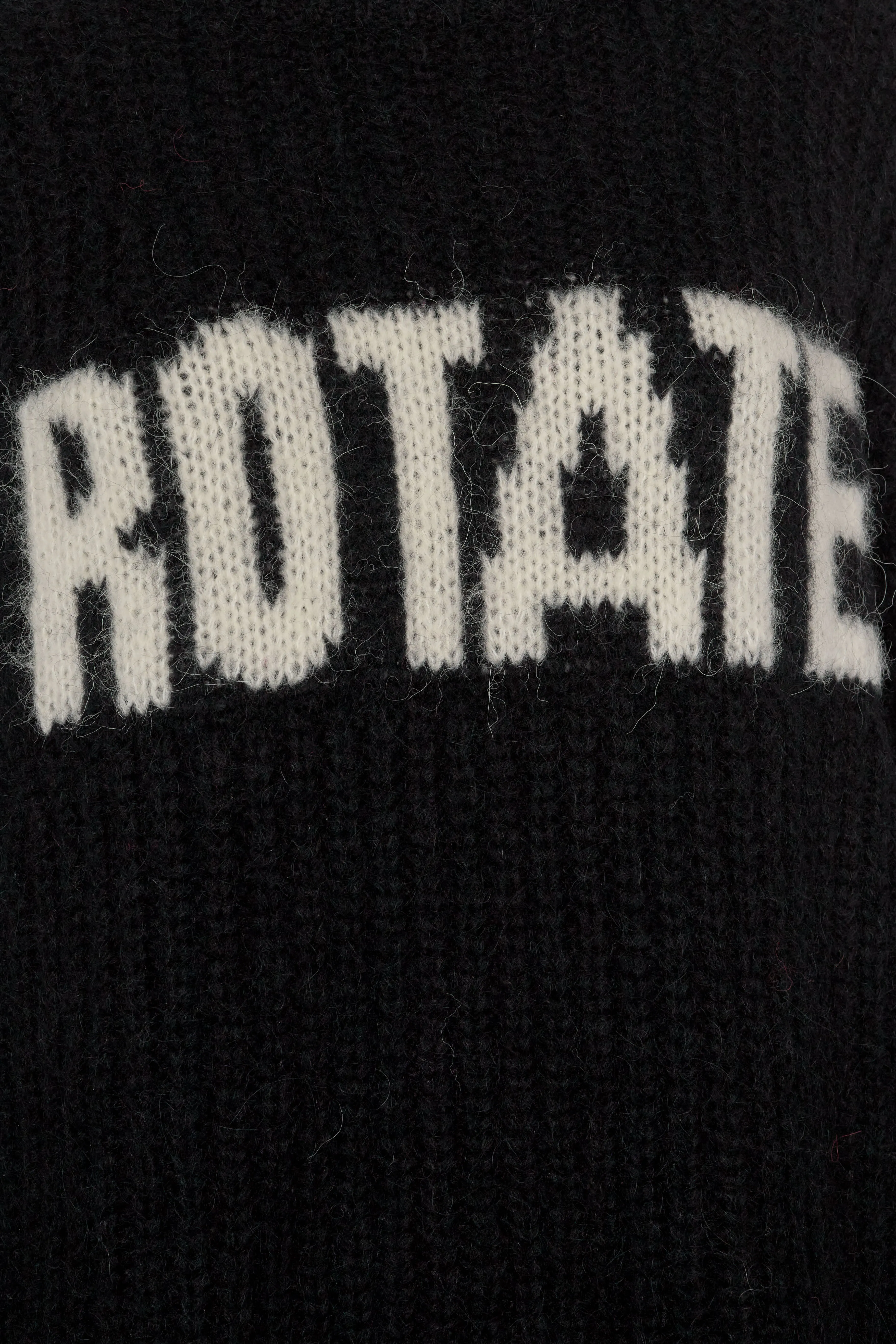 Oversized Knit Jumper - Black W. Turtledove Logo