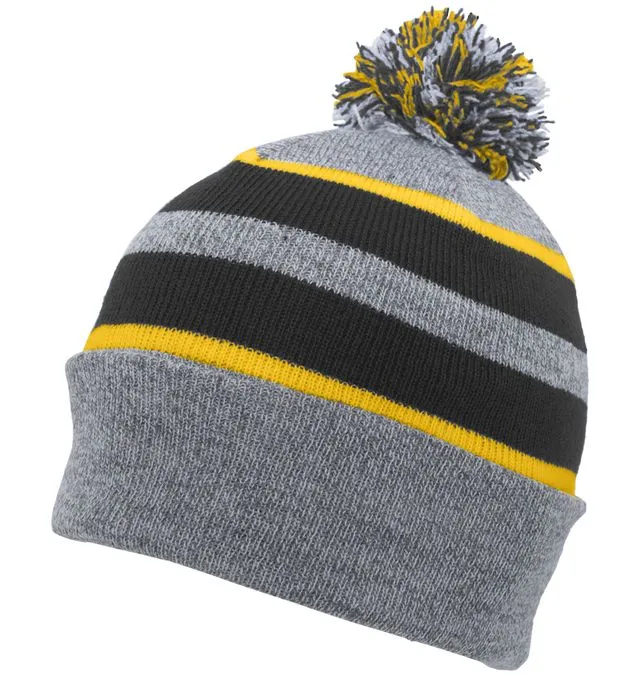 Pacific Headwear Knit Fold Over Pom-Pom Beanie