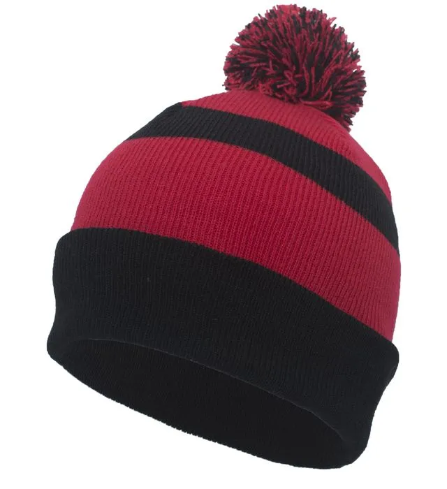 Pacific Headwear Knit Fold Over Pom-Pom Beanie