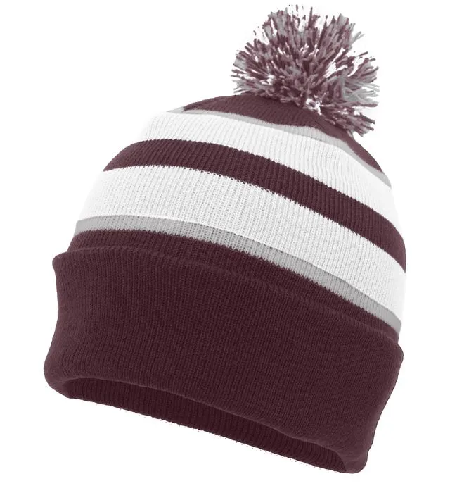 Pacific Headwear Knit Fold Over Pom-Pom Beanie