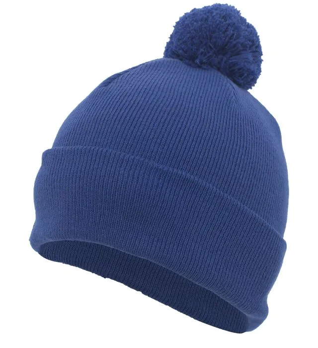 Pacific Headwear Knit Fold Over Pom-Pom Beanie