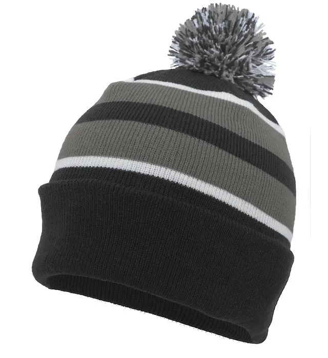 Pacific Headwear Knit Fold Over Pom-Pom Beanie