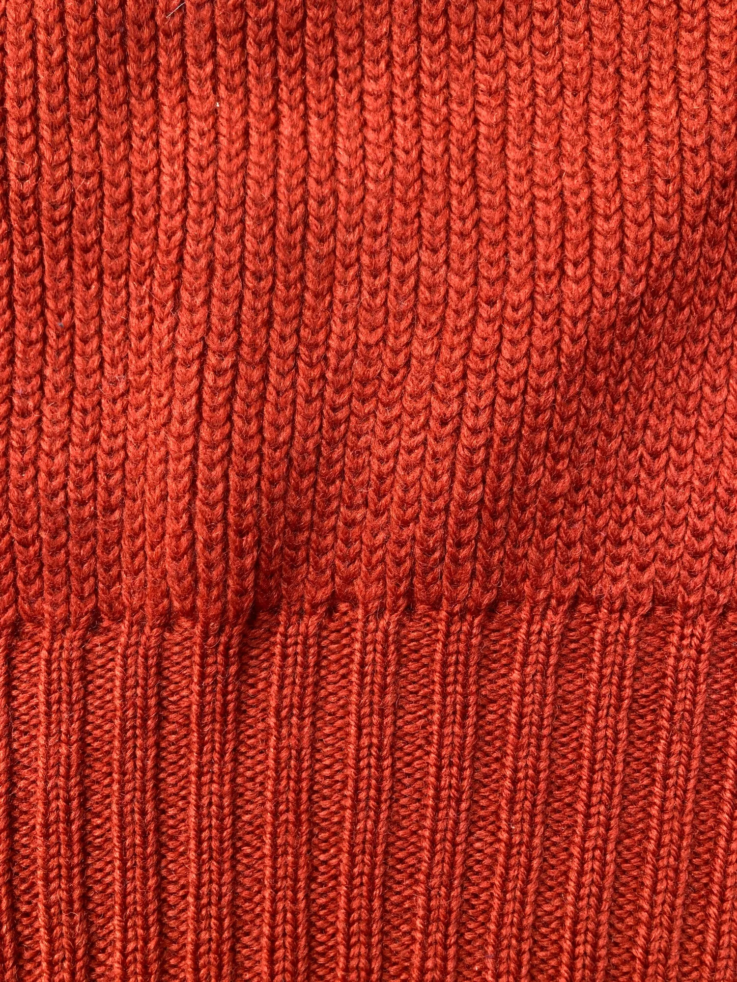 Peter Storm burnt orange "super oiled" wool mock neck jumper - L