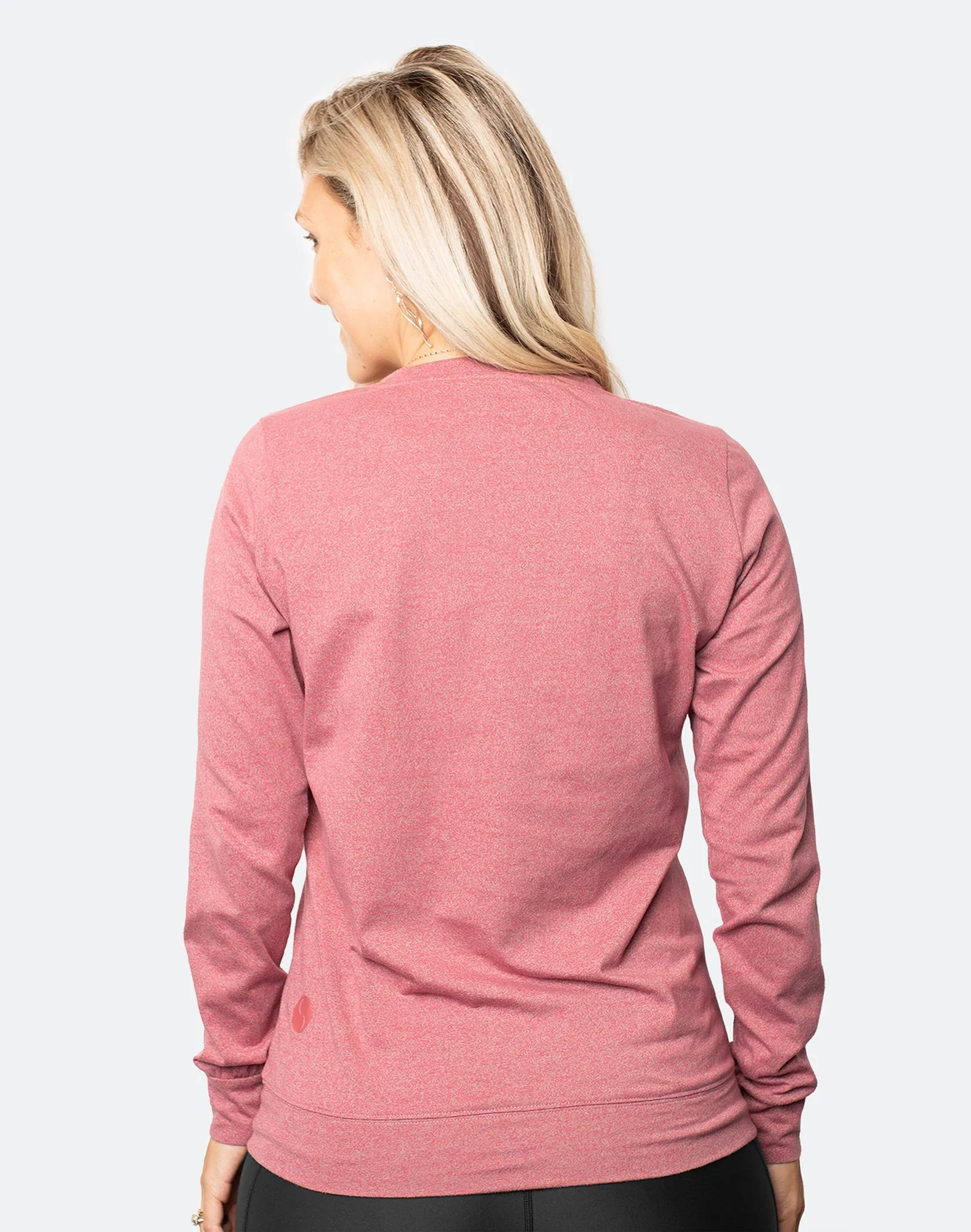 Relove ** Maternity Top - Crew Neck Jumper Rose Marle