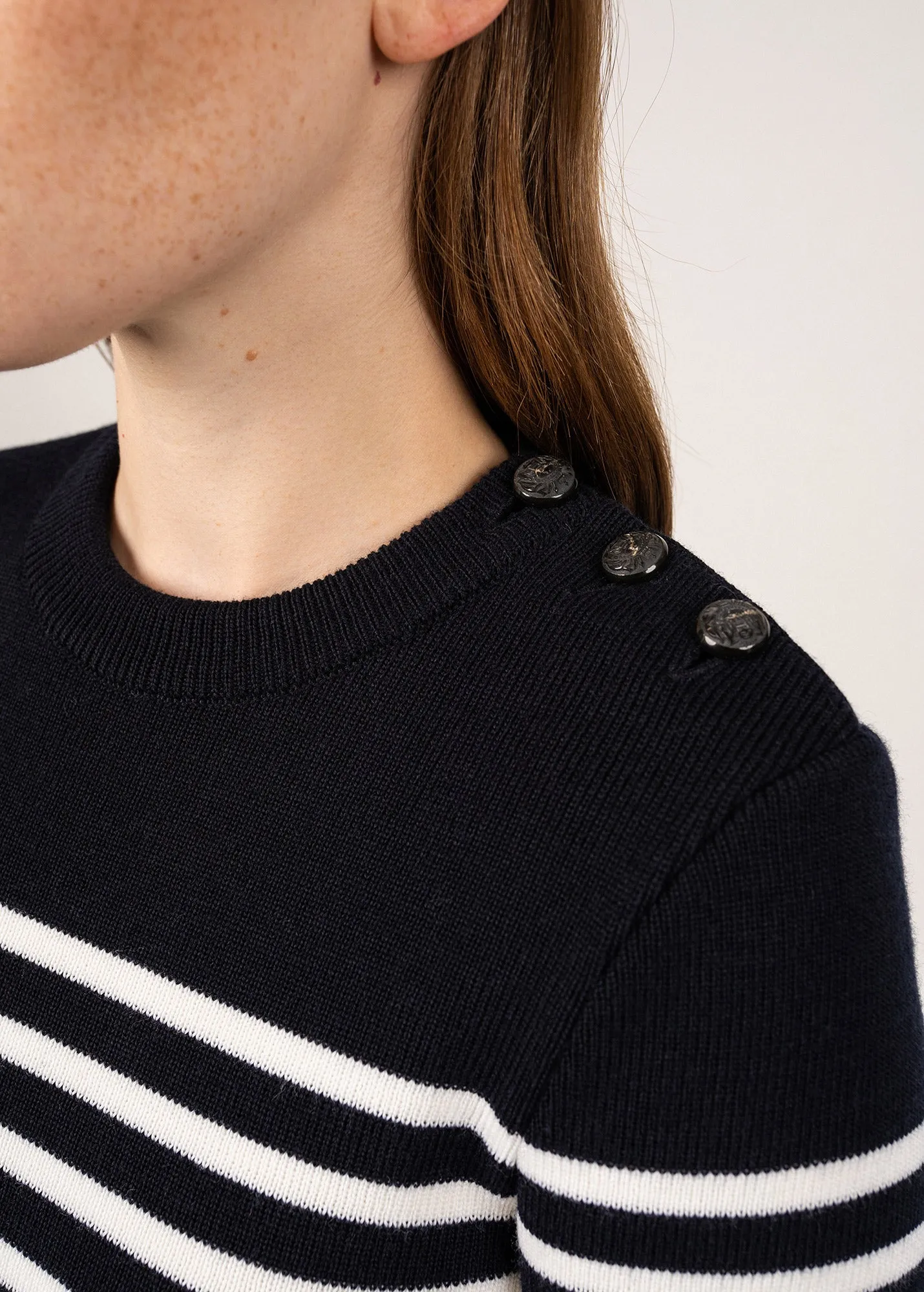 Rochefort striped sailor jumper - in wool (NAVY/ECUME)