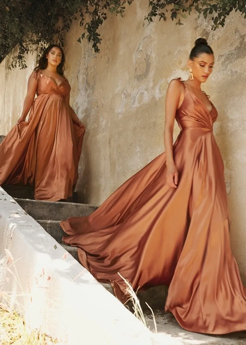 Roxy Satin Sweetheart Flow Maxi Dress Sienna