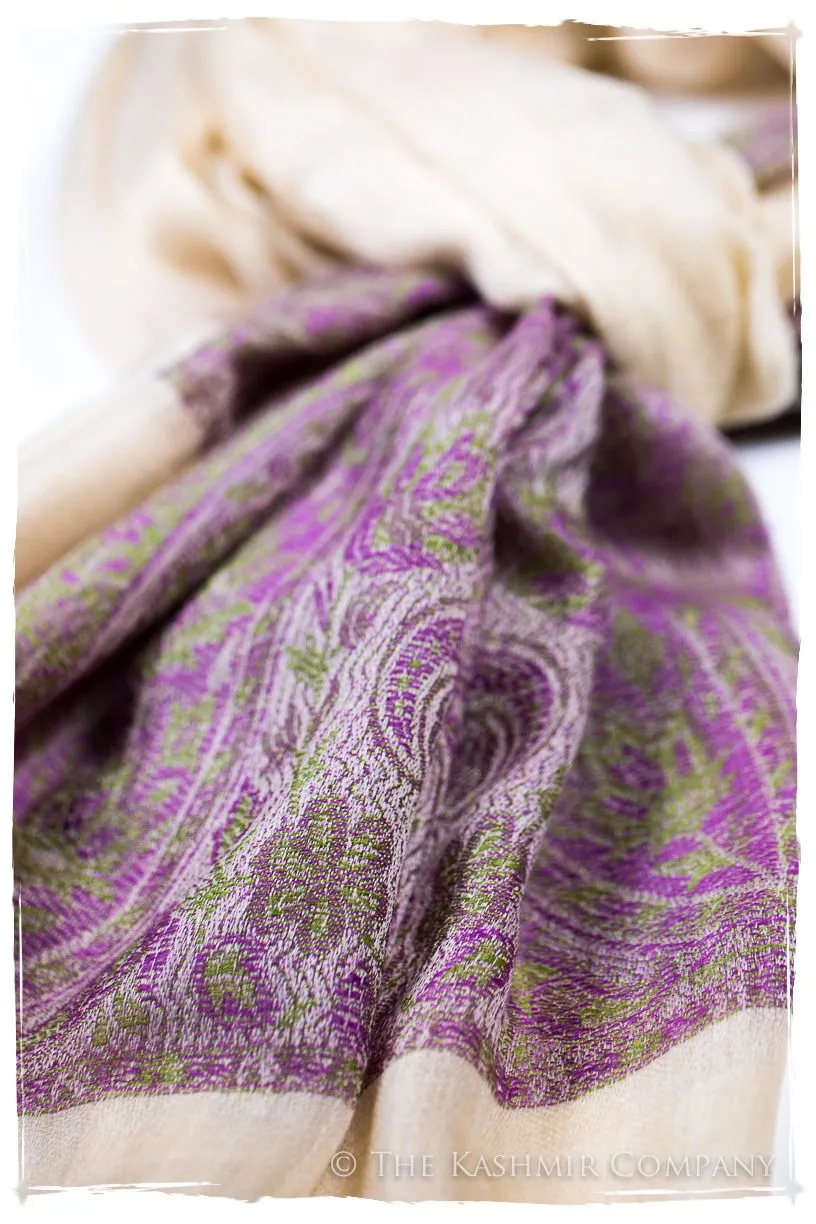 Ruqayya Paisley Frontière Pashmina Cashmere Scarf