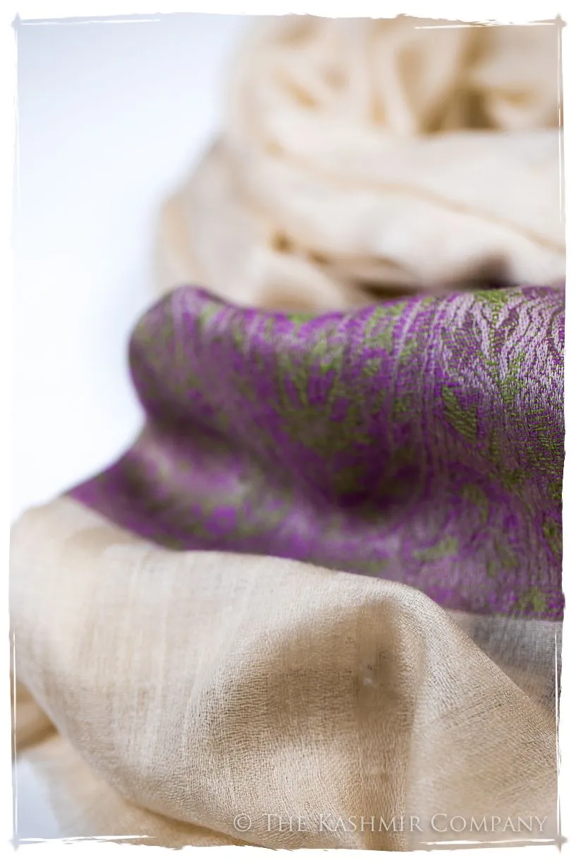 Ruqayya Paisley Frontière Pashmina Cashmere Scarf