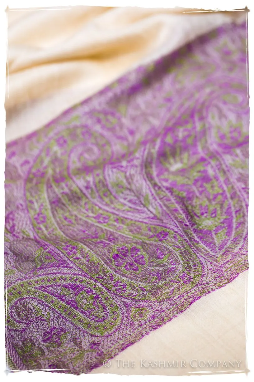 Ruqayya Paisley Frontière Pashmina Cashmere Scarf