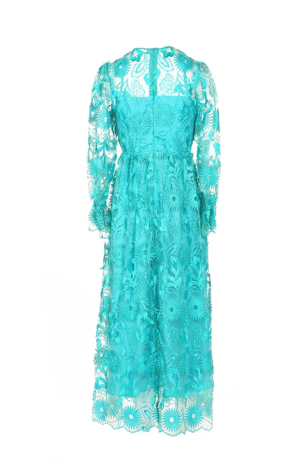 Satin Lace Fabric Maxi Dress