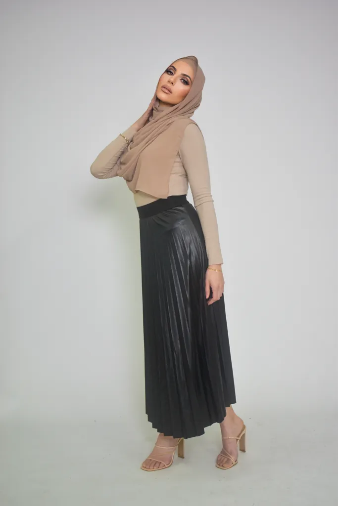 Satin Pleat Skirt