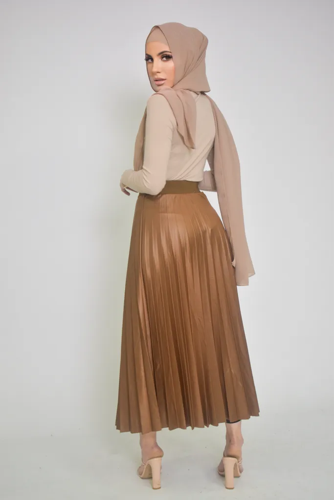 Satin Pleat Skirt