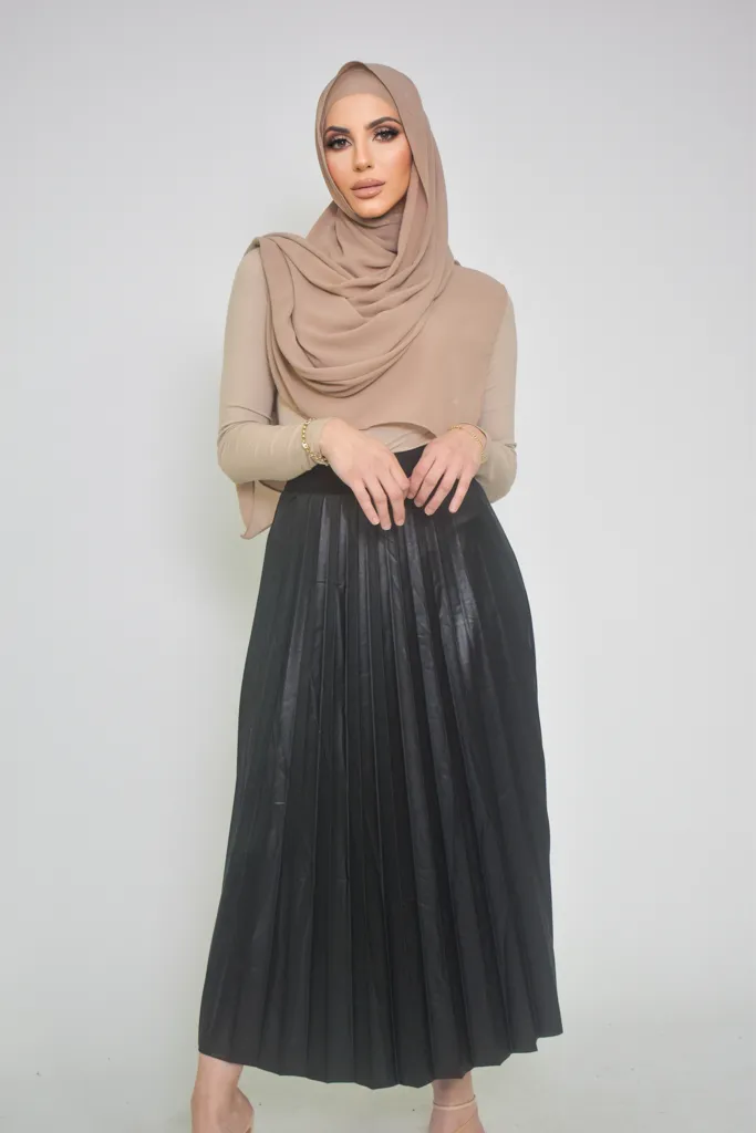 Satin Pleat Skirt