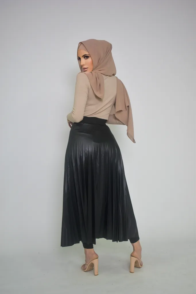 Satin Pleat Skirt