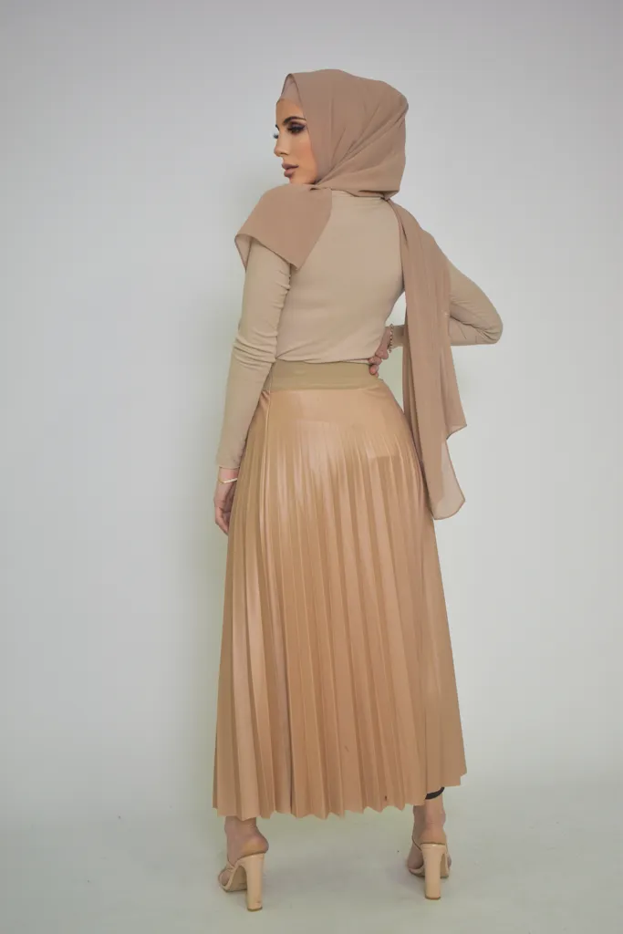 Satin Pleat Skirt