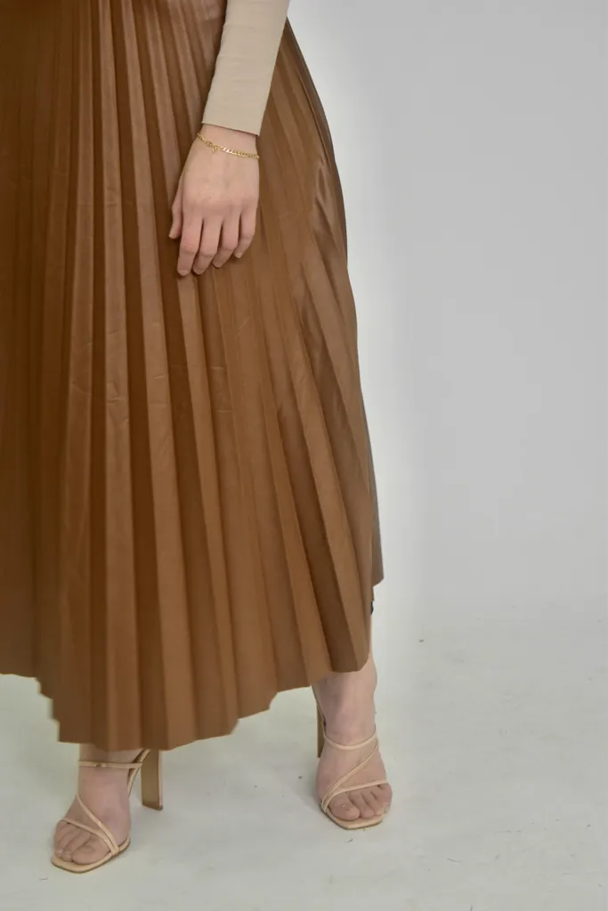 Satin Pleat Skirt