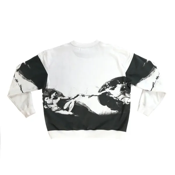 Scum Pass it Crew Jumper - White