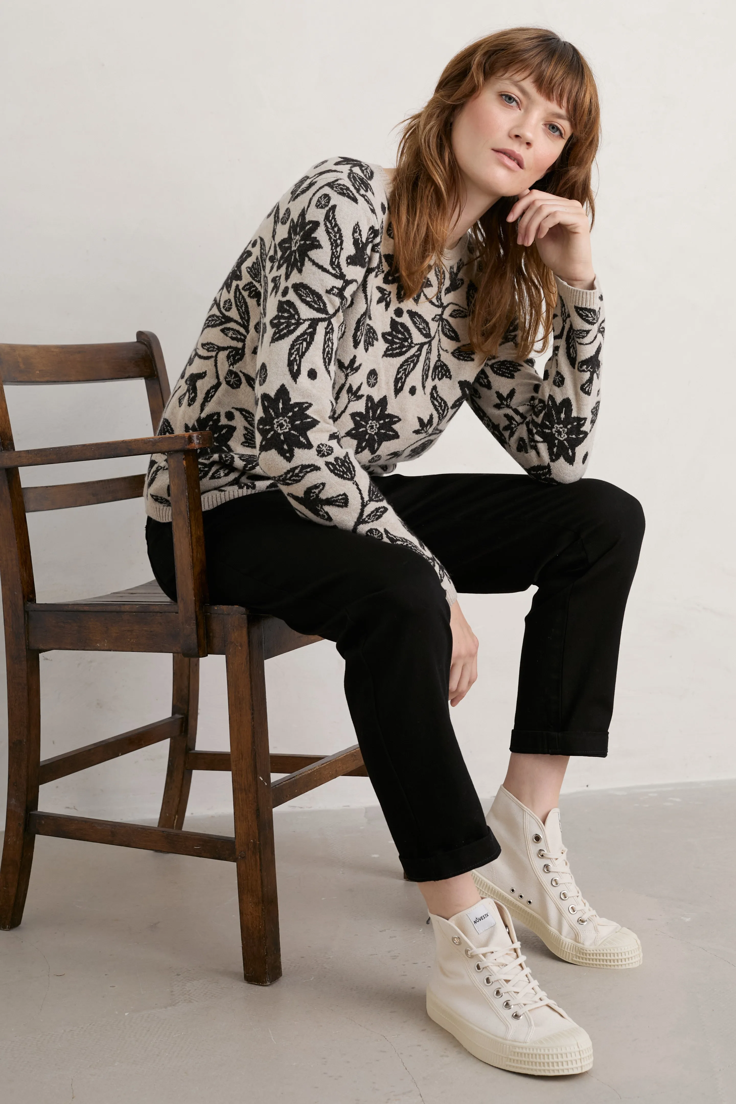 Seasalt Winder House Jumper - Breon Floral Birch