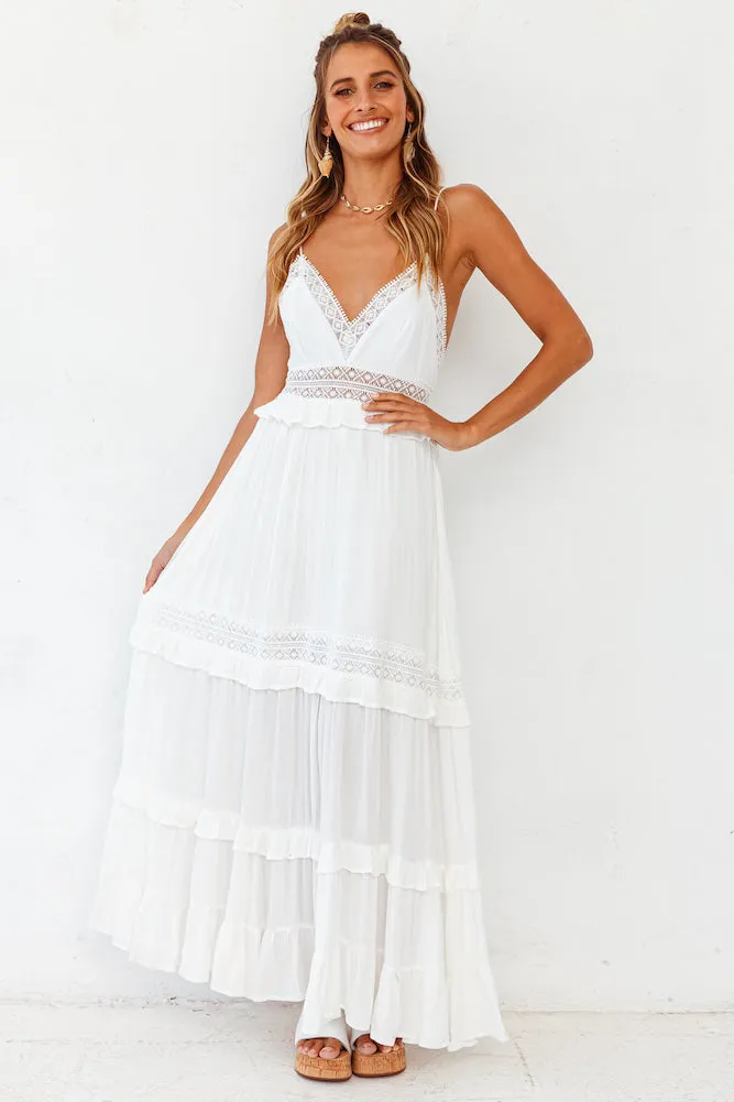 Semicolon Maxi Dress White