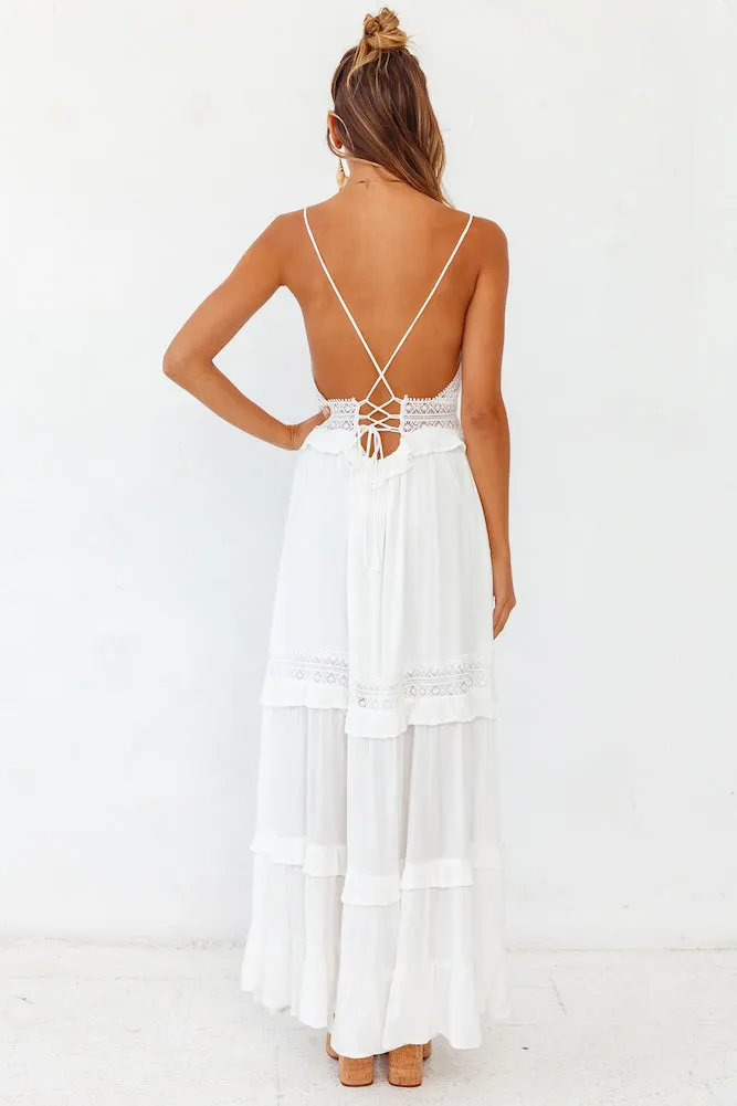 Semicolon Maxi Dress White