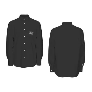 Sixty Eight 93 Logo White Black Men's Cotton Long Sleeve Shirt