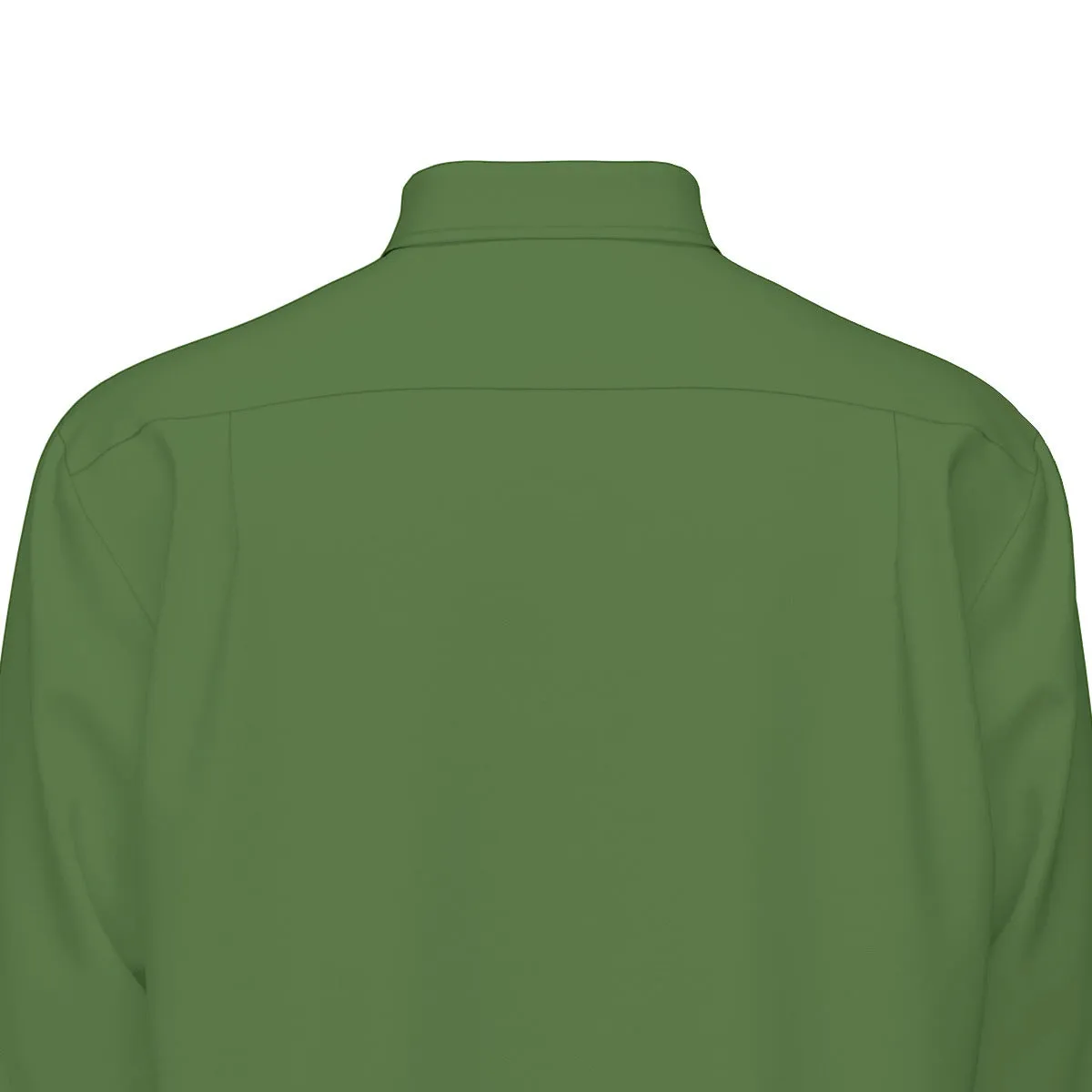 Sixty Eight 93 Logo White Forest Green Men's Cotton Long Sleeve Shirt