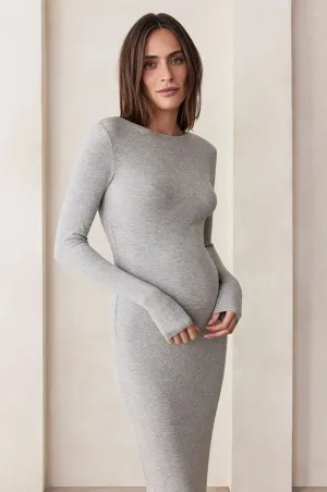 Soft Rib Maxi Long Sleeve Dress