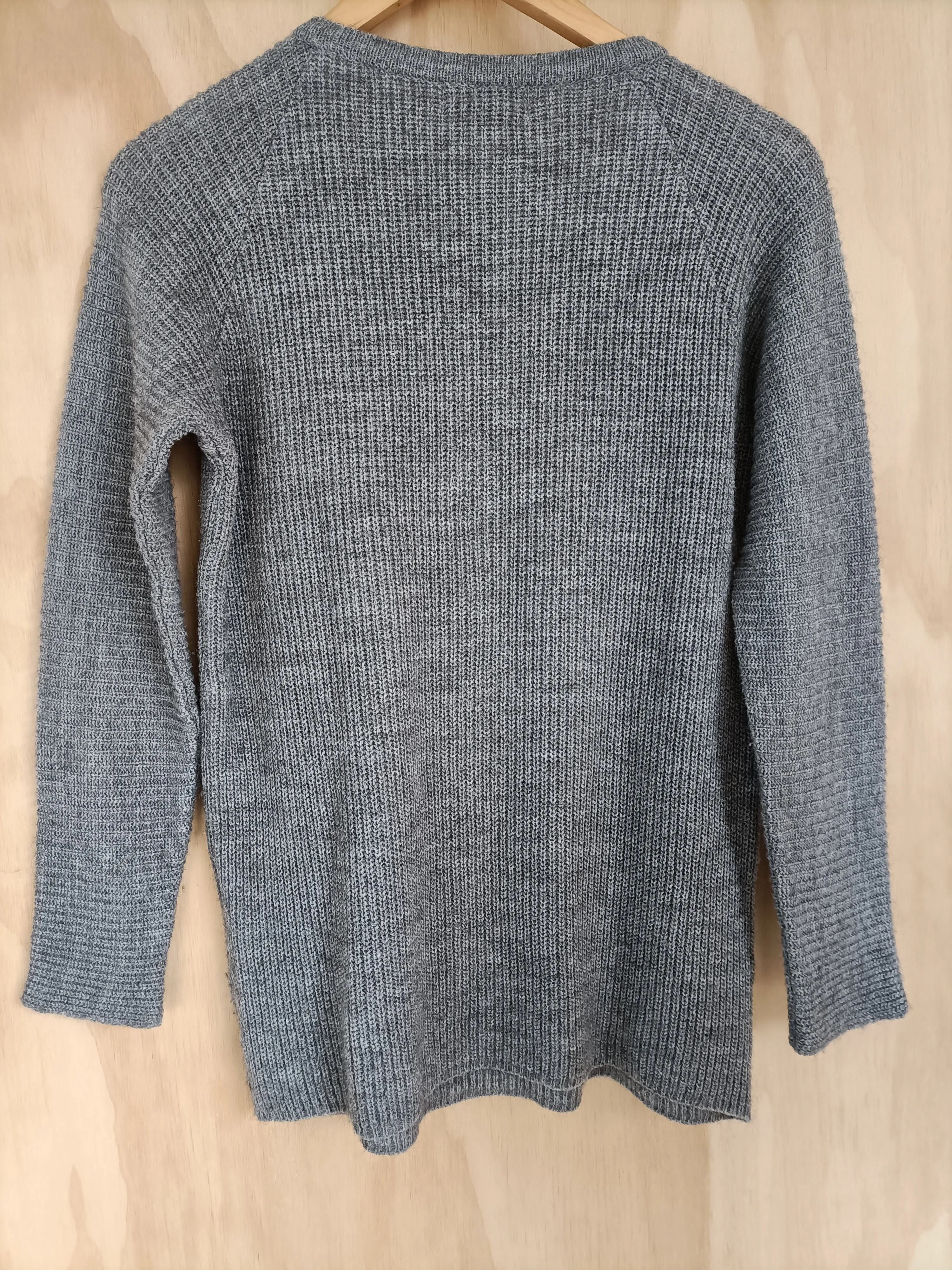 Standard Issue - Grey Alpaca Mix Bow Front Jumper- Size M