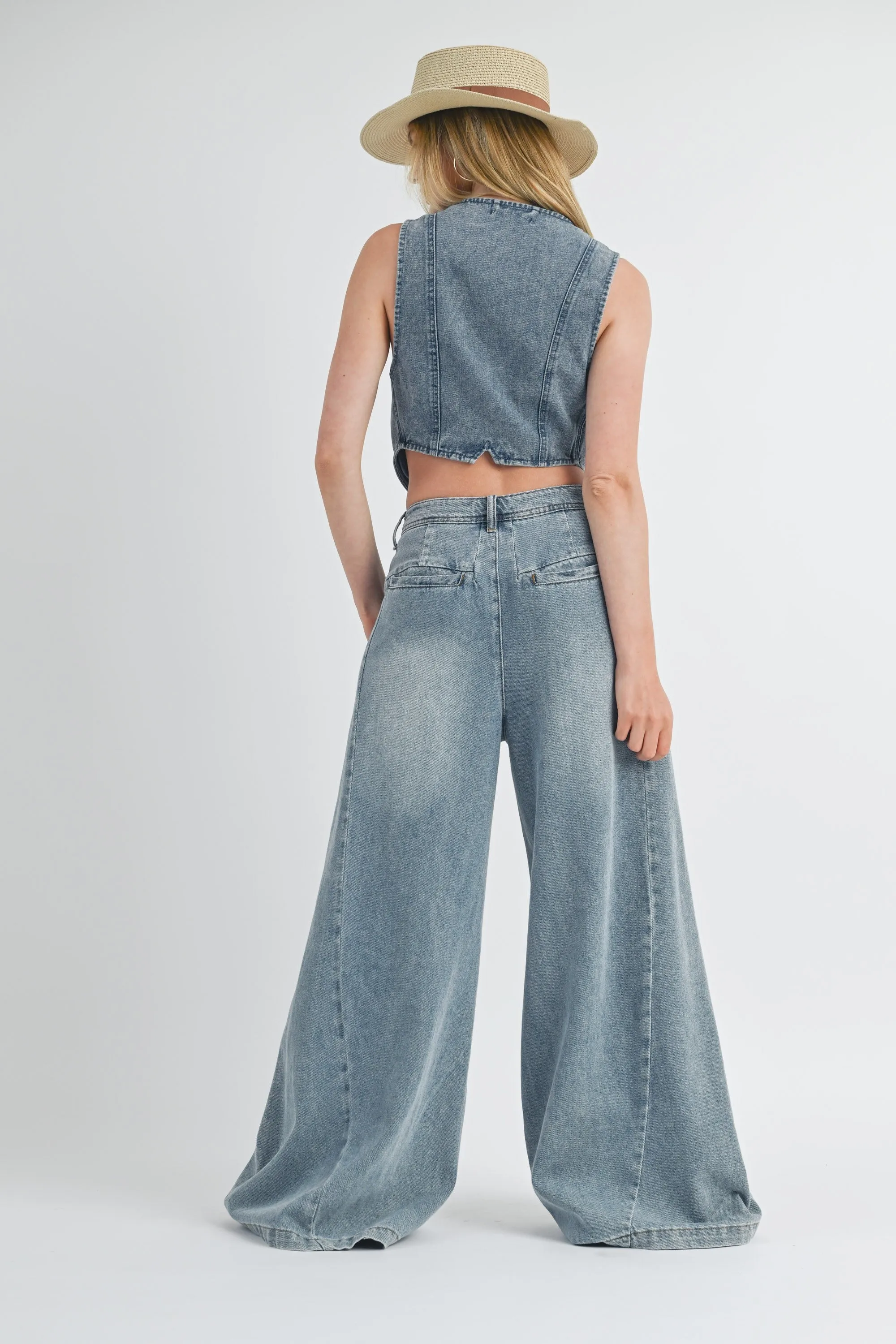 Step Up wide leg trouser jeans