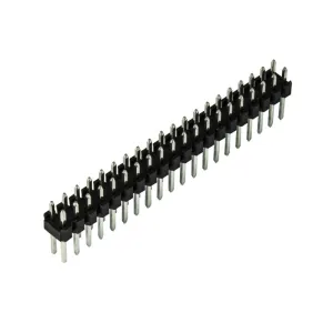 Straight Double Row PCB Pin Headers, 2.54mm, 2 x 20-way