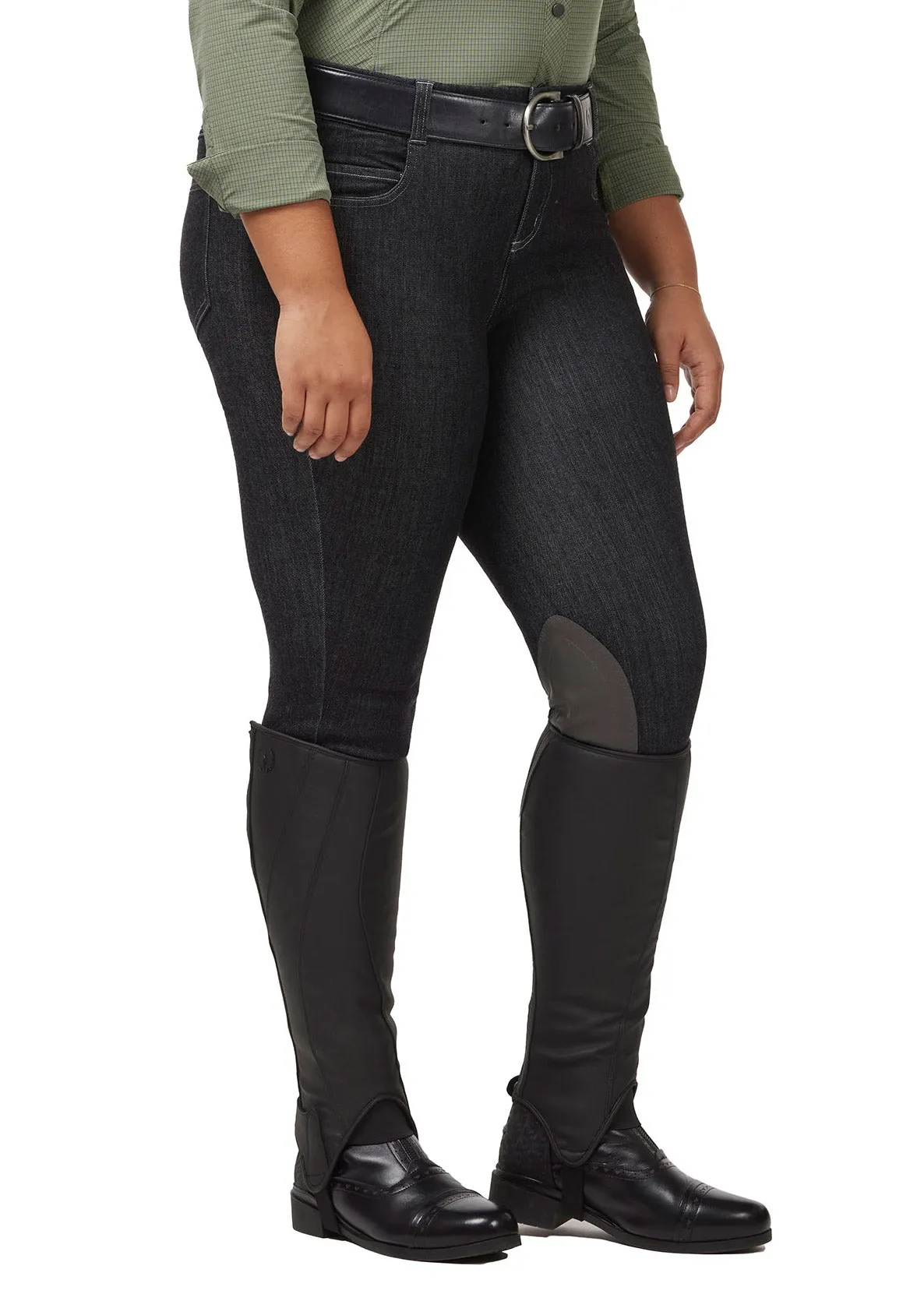 Stretch Denim Knee Patch Riding Breech