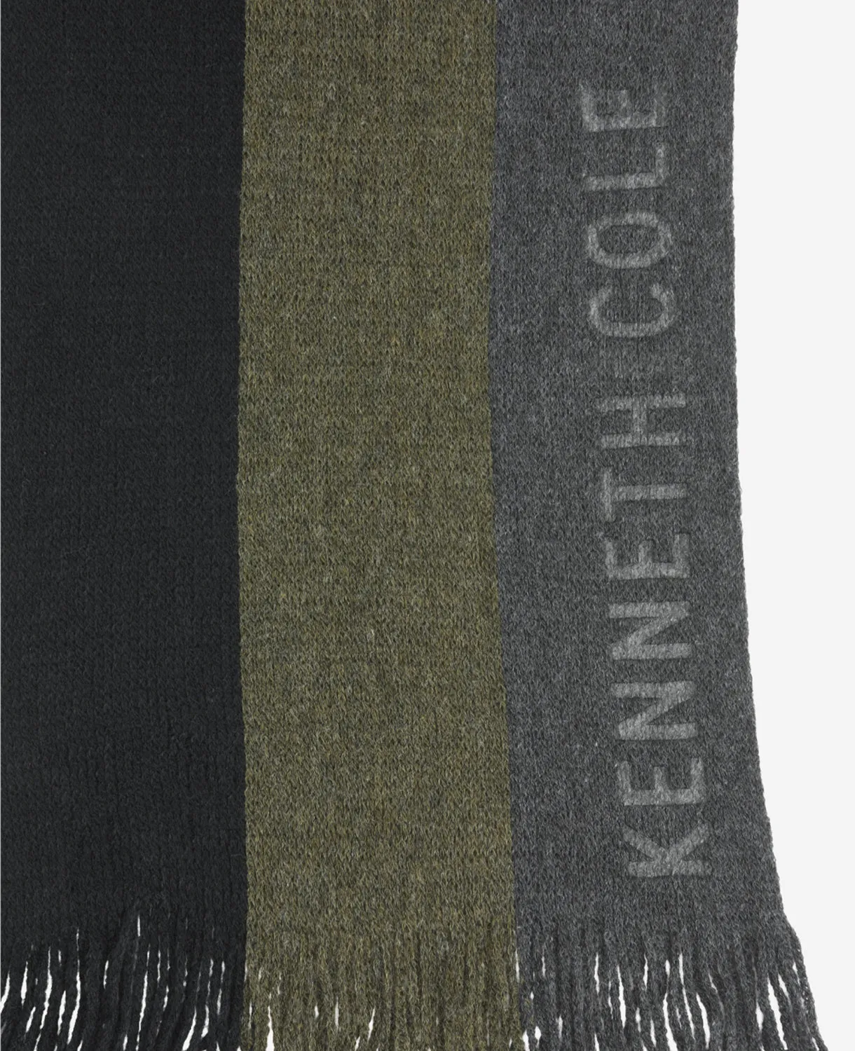 Striped Scarf with Sherpa-Lined Beanie Set