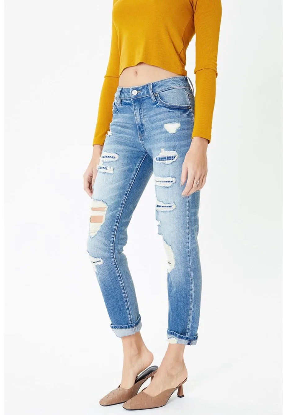 Summer Swag Destroyed Boyfriend Jean