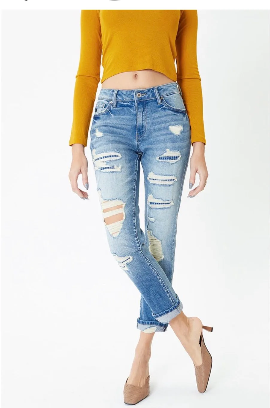 Summer Swag Destroyed Boyfriend Jean