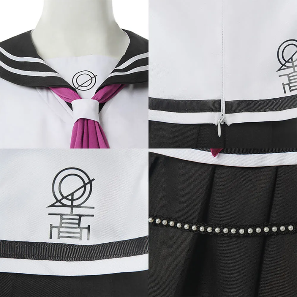 Teens Adult Ibuki Mioda Cosplay Costume Full Set School Uniform Pleated Skirt