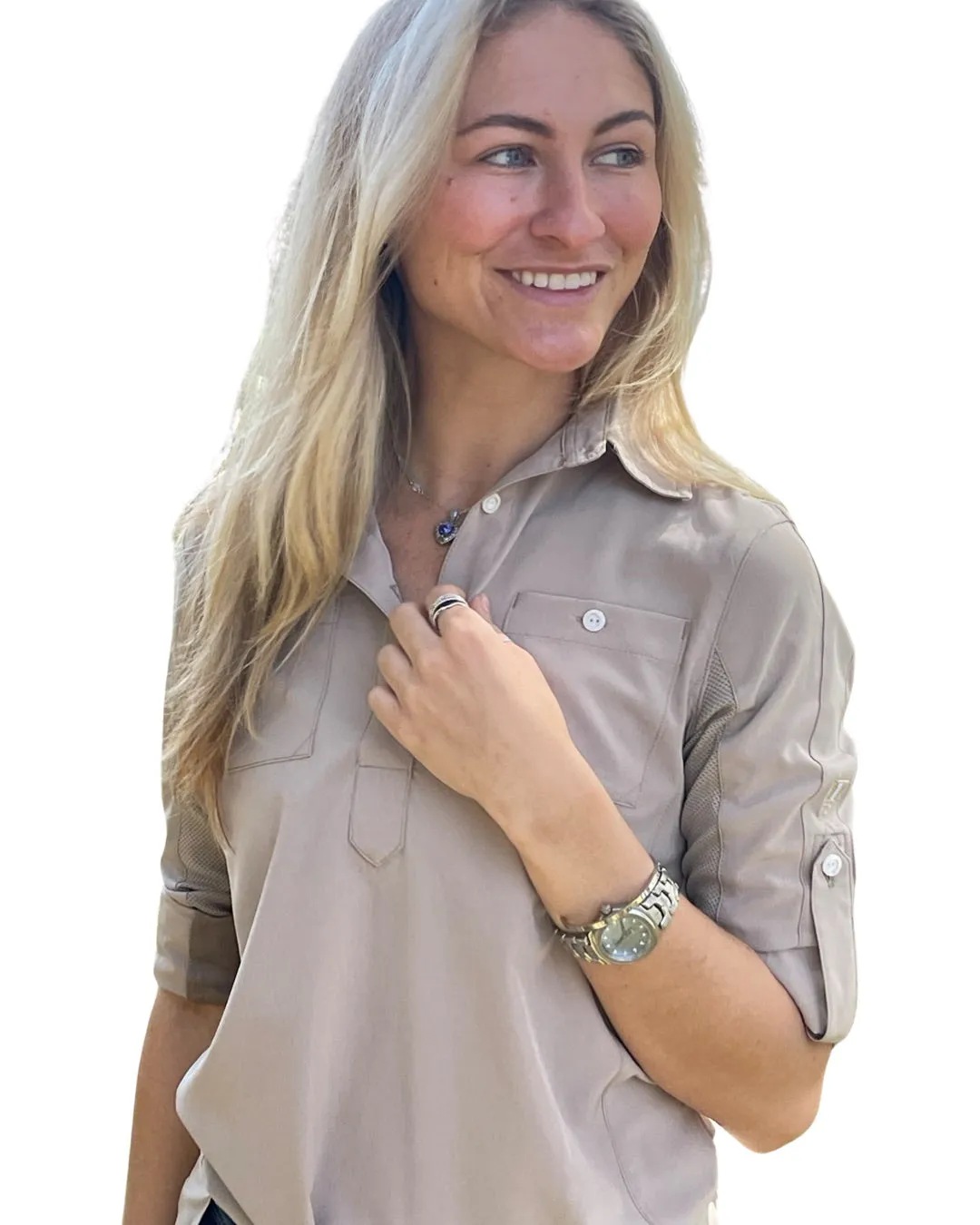 The Classic Safari Sun Shirt in British Khaki