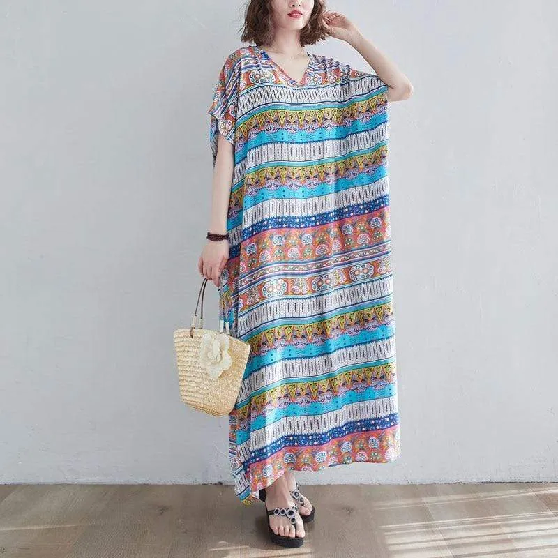 Tribal V-Neck T Shirt Dress