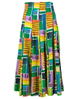 Velleta Printed Cotton-Blend Skirt