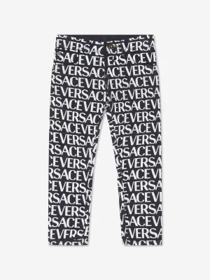 Versace Girls Logo Denim Jeans