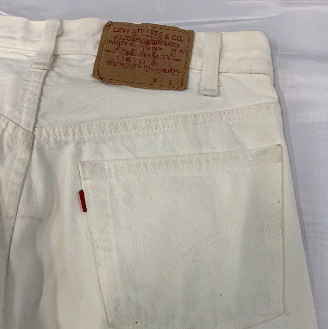 Vintage Levi’s 501 Denim Cream Pants - 30in