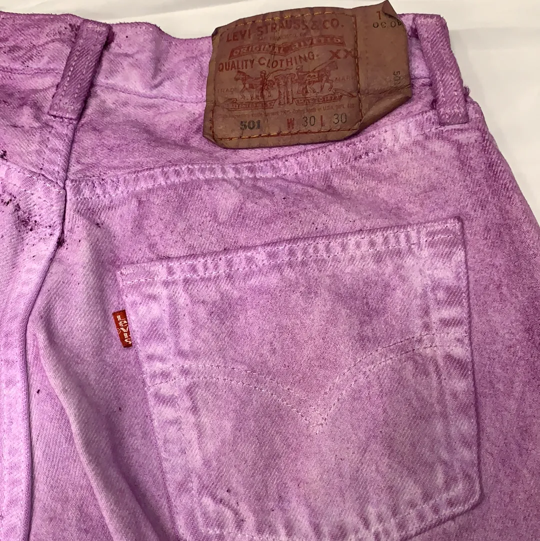 Vintage Levi’s Purple Tie-dye 501 Denim Jeans - W30