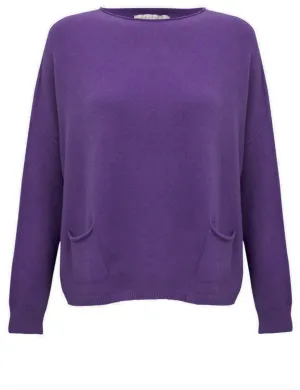 Violet Onesize Pocket Sweater