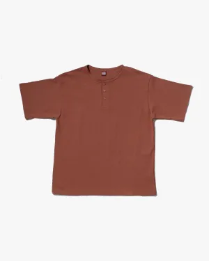 Wa-Modern Henley Tee Dusty Red